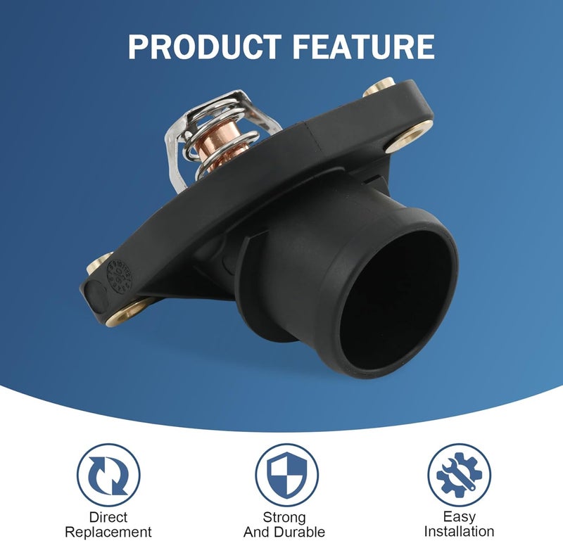 LDMINDA 902-312 53020887AD Engine Coolant Thermostat Housing Assembly Compatible with Chrysler Aspen 07-09, For Dodge Dakota Durango Nitro Ram 1500 Ram 2500 Dakota For Jeep Commander Grand Cherokee Liberty - Image 4